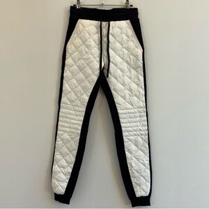 ALO Yoga Black and White Quilted Joggers